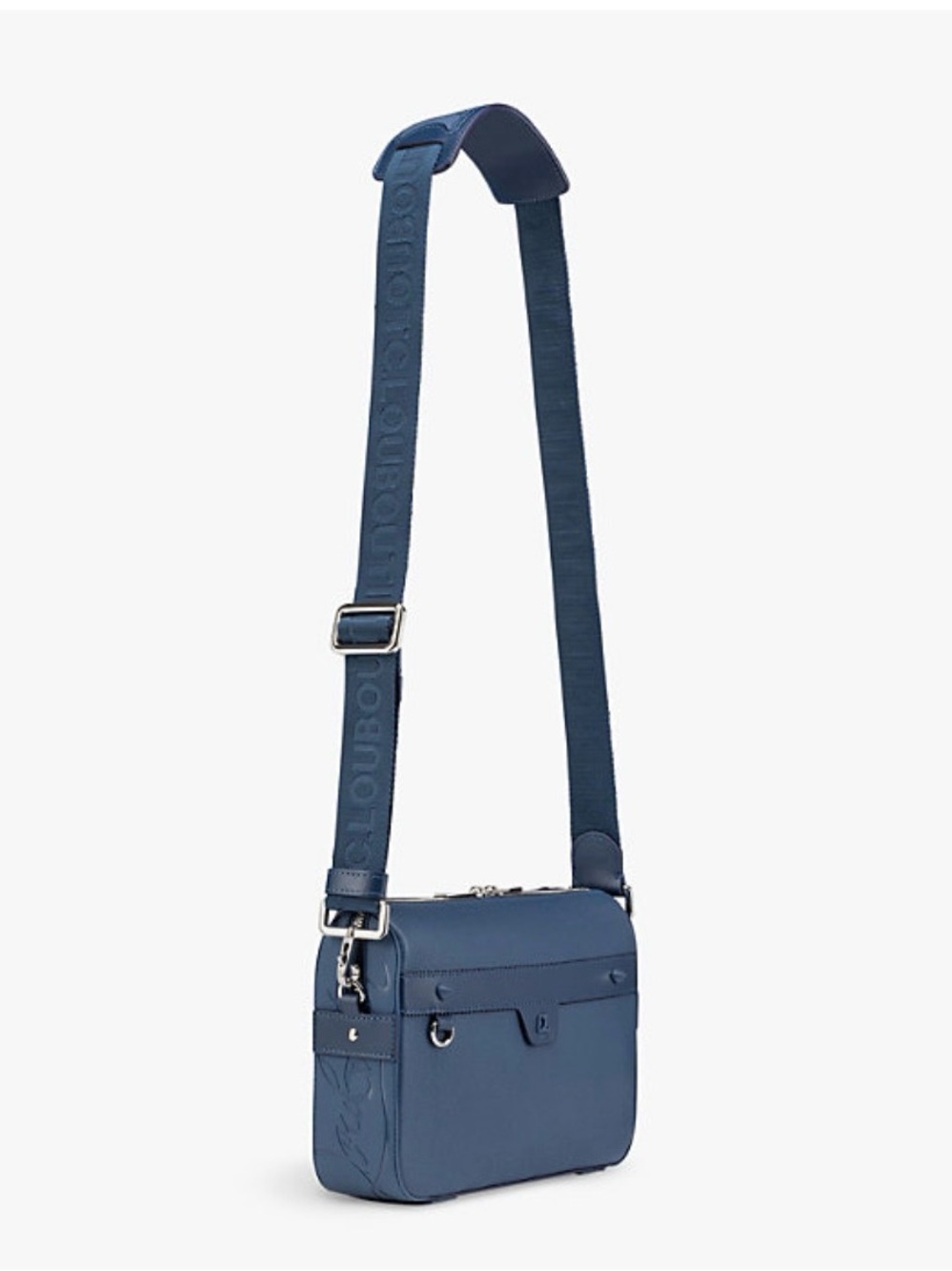 New Christian Louboutin Ruisbuddy leather crossbody mens bag, blue